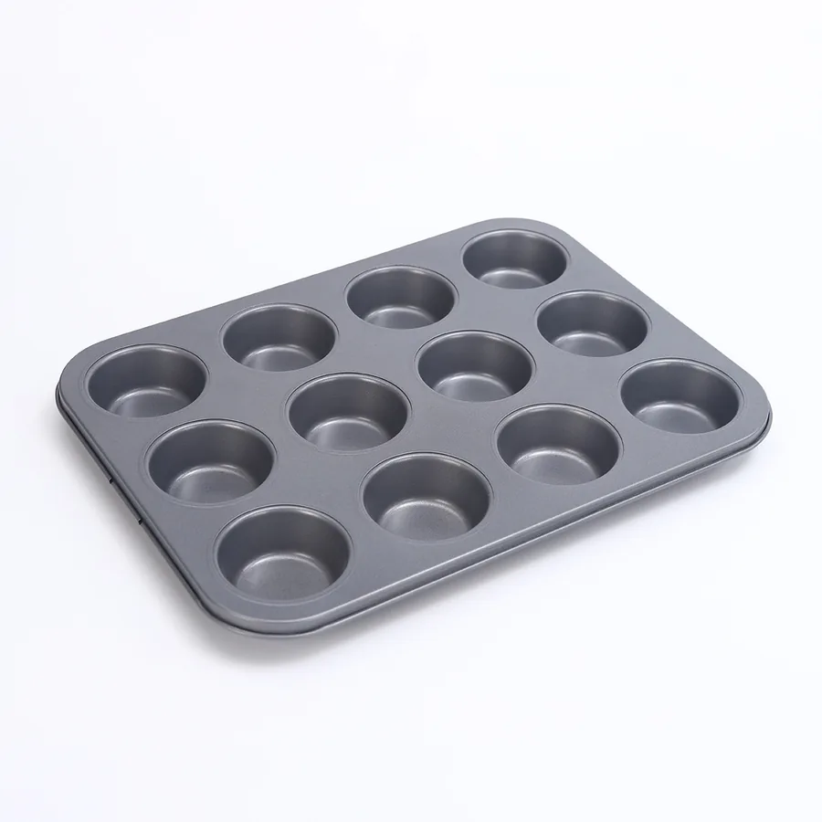 12-Cup Carbon Steel Muffin Tray — factory photo 2