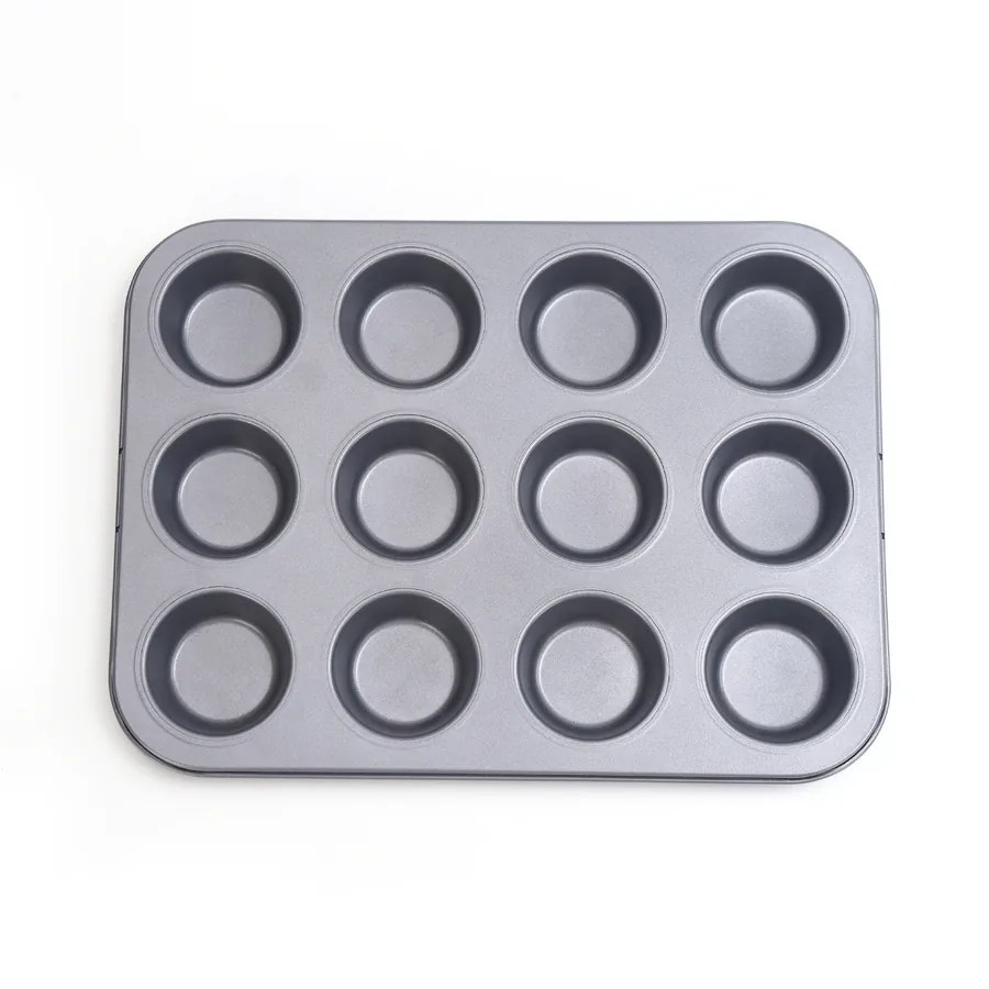 12-Cup Carbon Steel Muffin Tray — factory photo 5