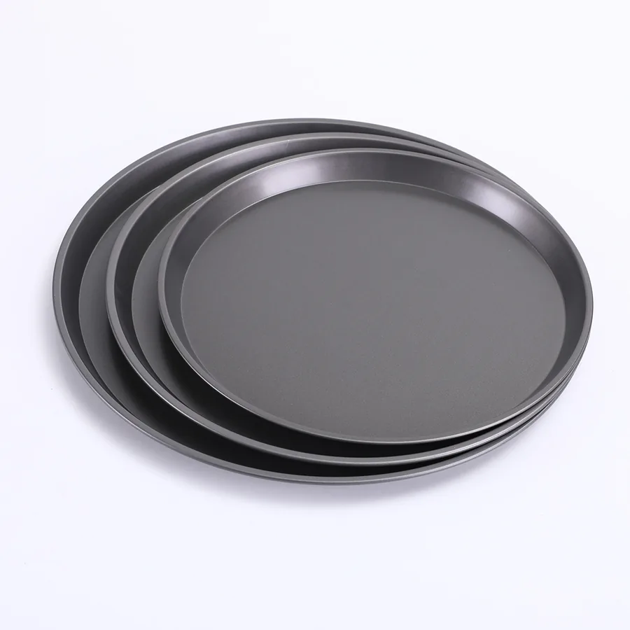 Hard-Anodised Carbon Steel Pizza Pan — factory photo 2