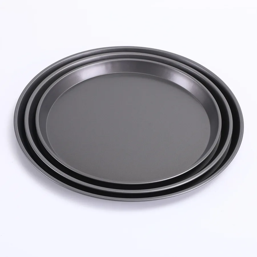 Hard-Anodised Carbon Steel Pizza Pan — factory photo 3