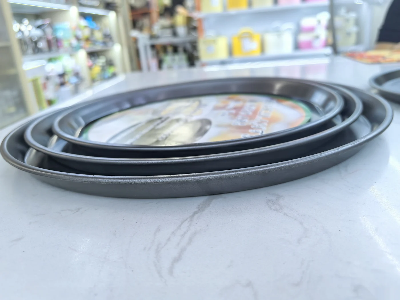 3-Piece Carbon Steel Pizza Pan Set — factory photo 2
