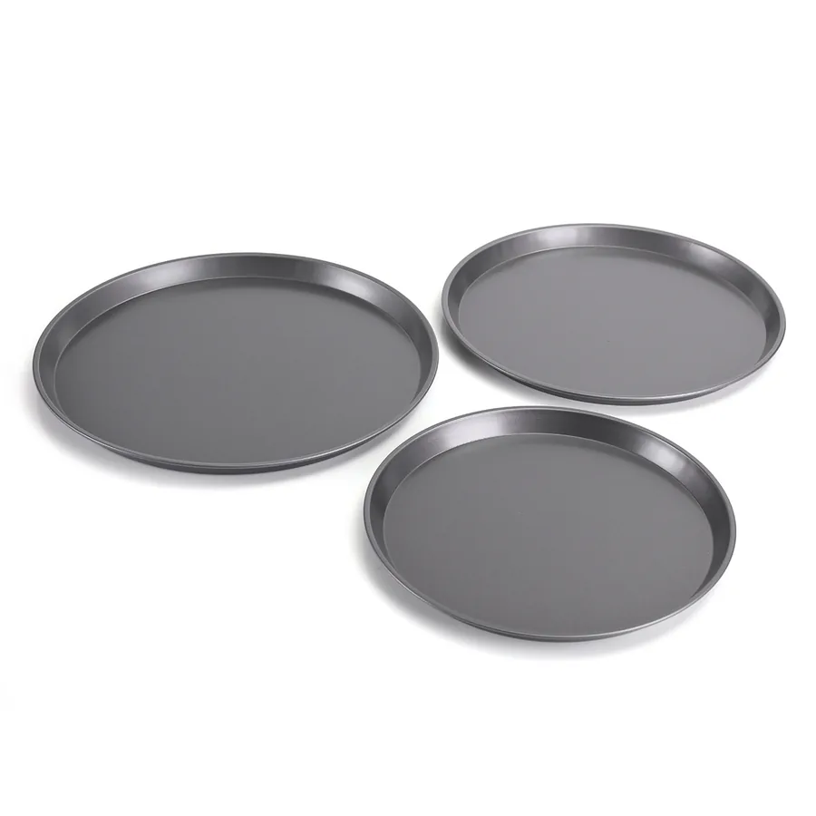 Hard-Anodised Carbon Steel Pizza Pan — factory photo 5