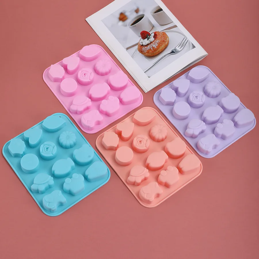 12-Cavity Animal Silicone Mould