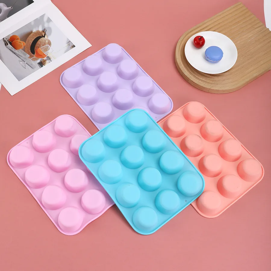 12-Cavity Round Silicone Bread Mould — factory photo 2