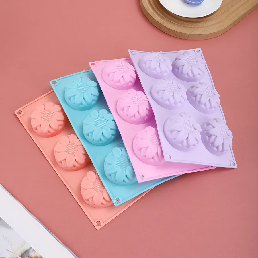 6-Cavity Chrysanthemum Silicone Mould — factory photo 2