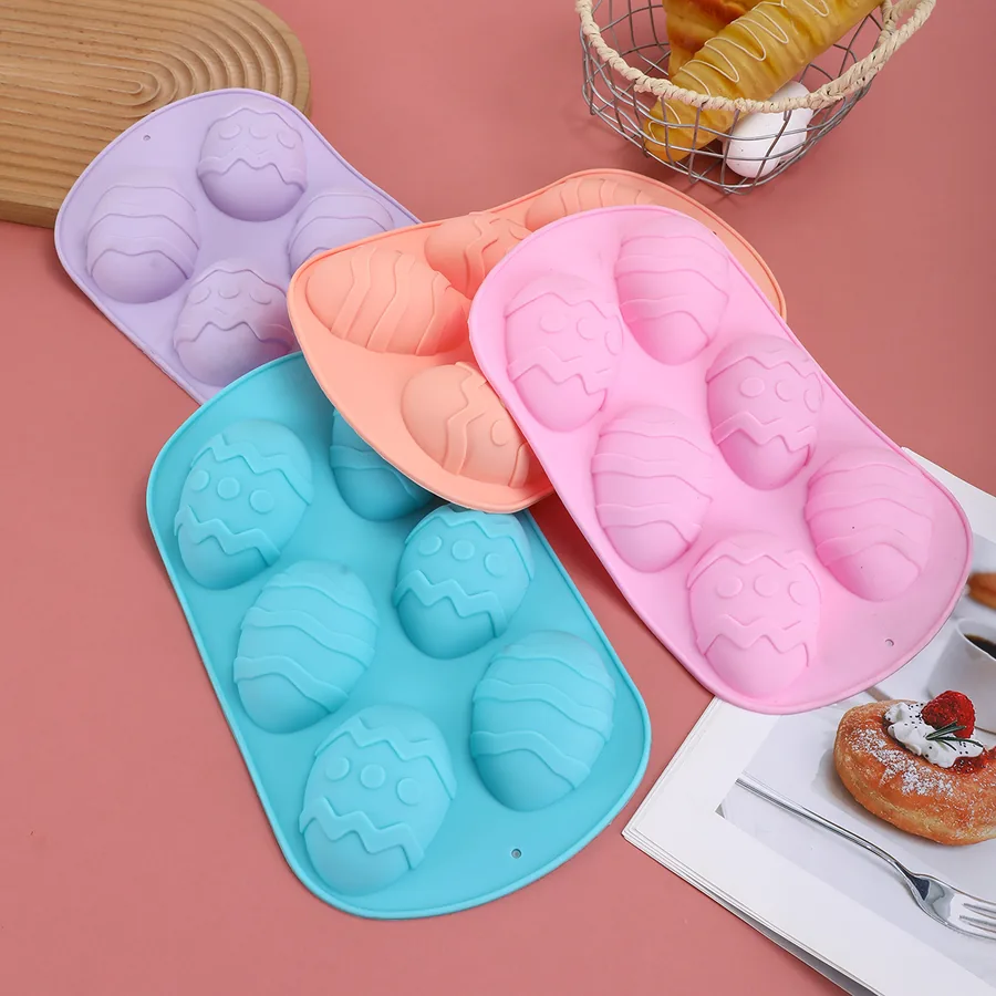 6-Cavity Easter Egg Silicone Mould — factory photo 2