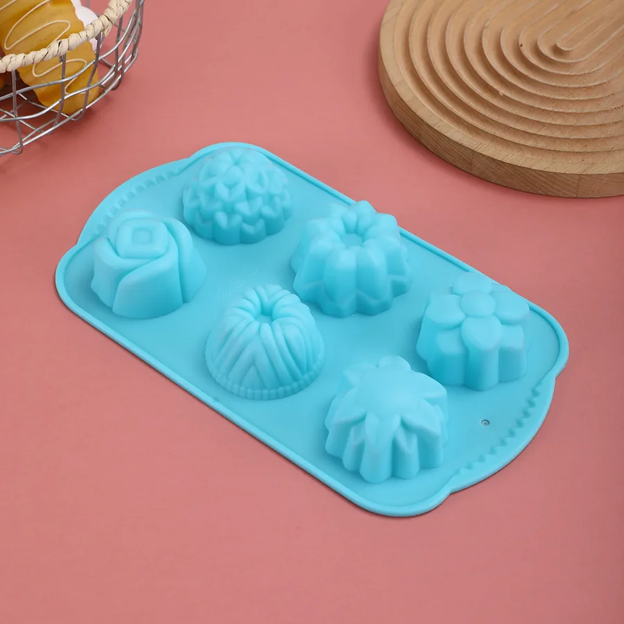 6-Cavity Floral Silicone Mould — factory photo 4