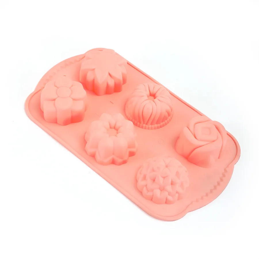 6-Cavity Floral Silicone Mould — factory photo 5