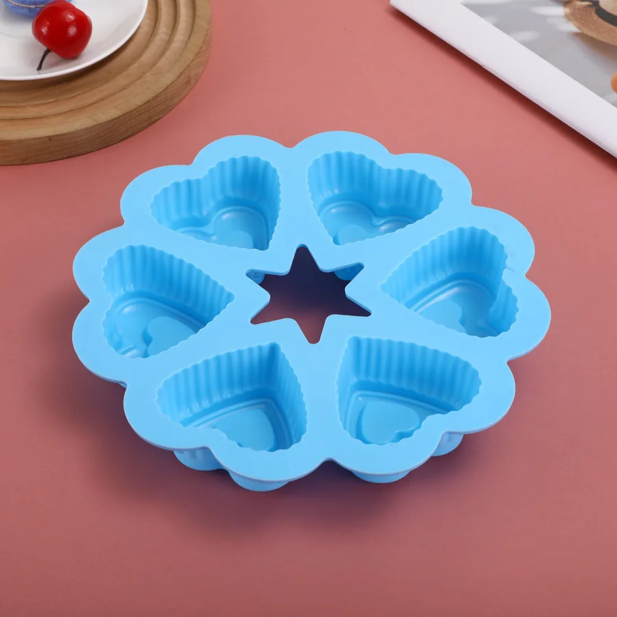 6-Cavity Heart Silicone Soap & Cake Mould — factory photo 2