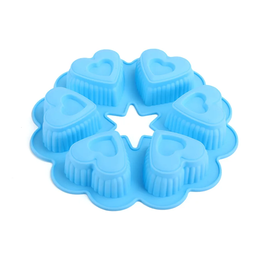 6-Cavity Heart Silicone Soap & Cake Mould — factory photo 5