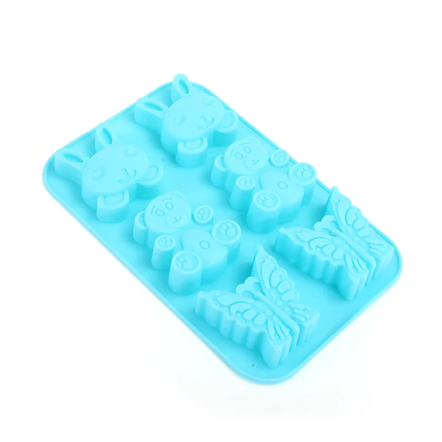 6-Cavity Rabbit, Butterfly & Bear Silicone Mould — factory photo 5