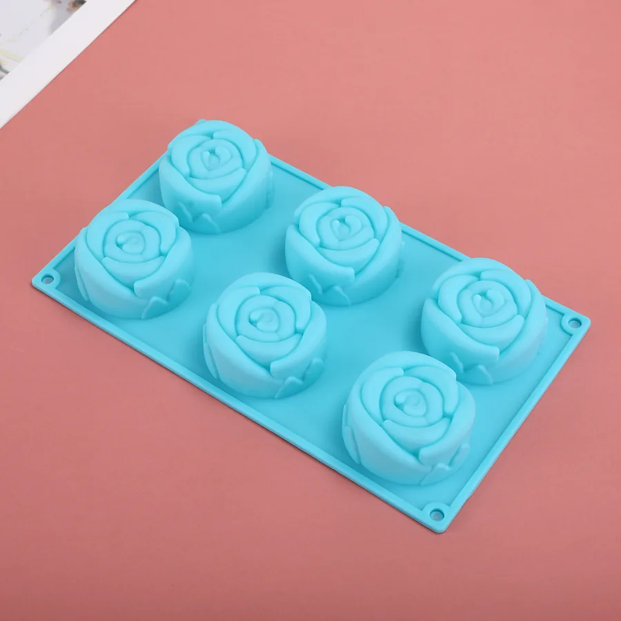 6-Cavity Rose Silicone Mould — factory photo 3
