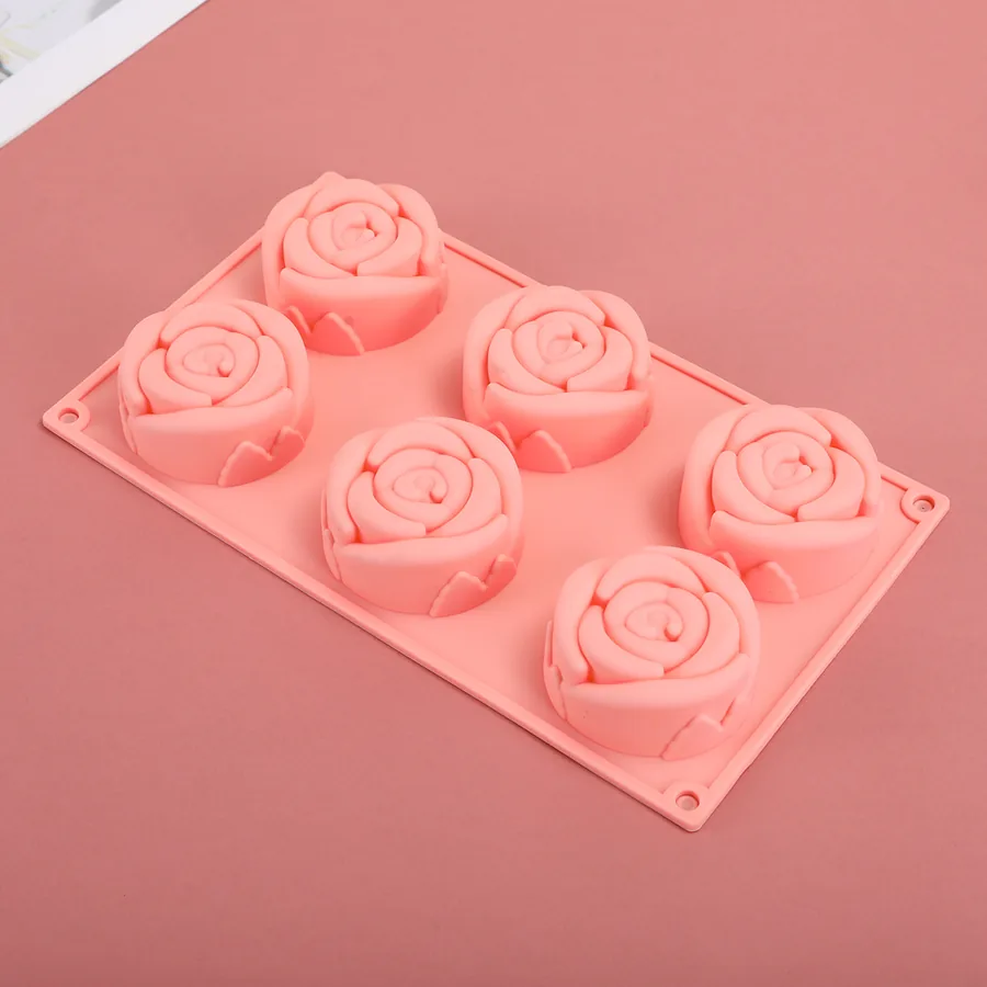 6-Cavity Rose Silicone Mould — factory photo 4