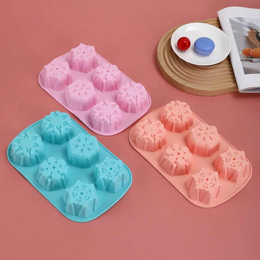 6-Cavity Snowflake Silicone Mould — factory photo 2
