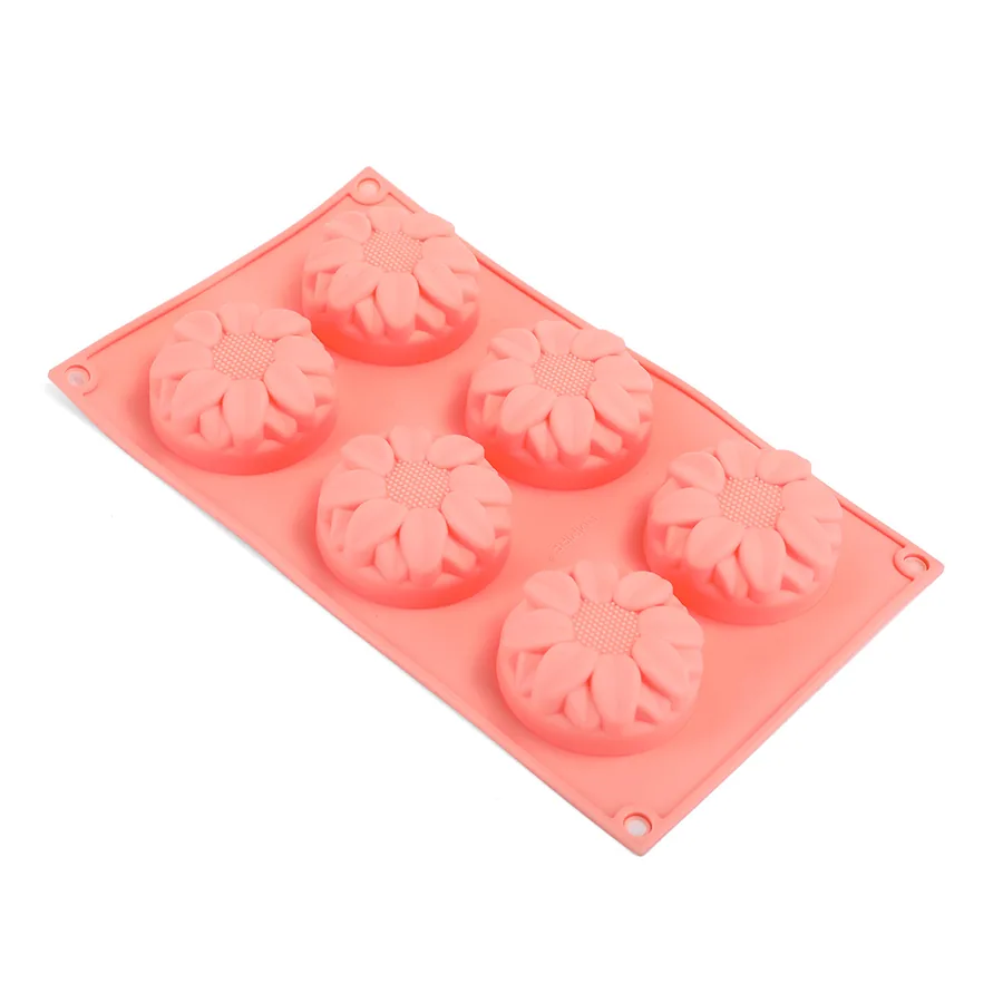 6-Cavity Sunflower Silicone Mould — factory photo 5
