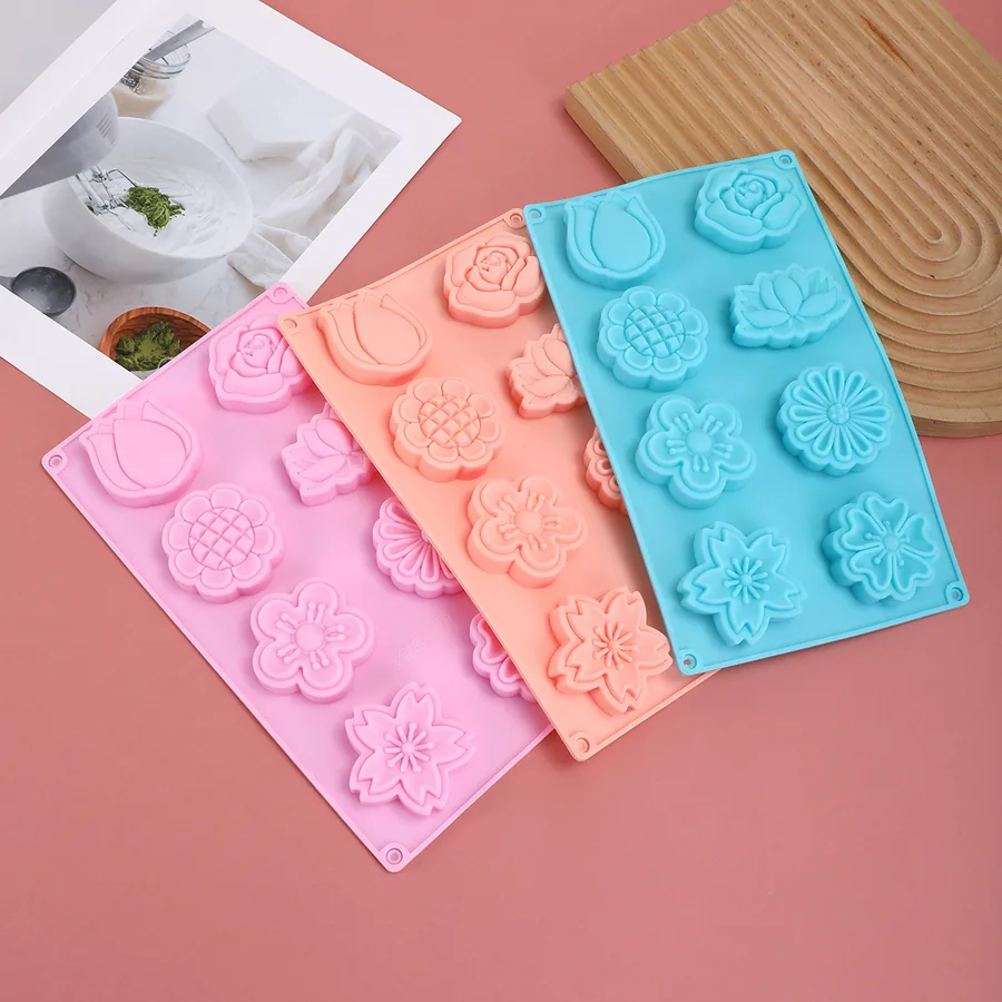 8-Cavity Mixed Flower Silicone Mould — factory photo 2