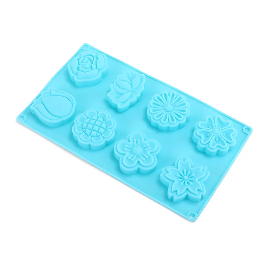 8-Cavity Mixed Flower Silicone Mould — factory photo 5