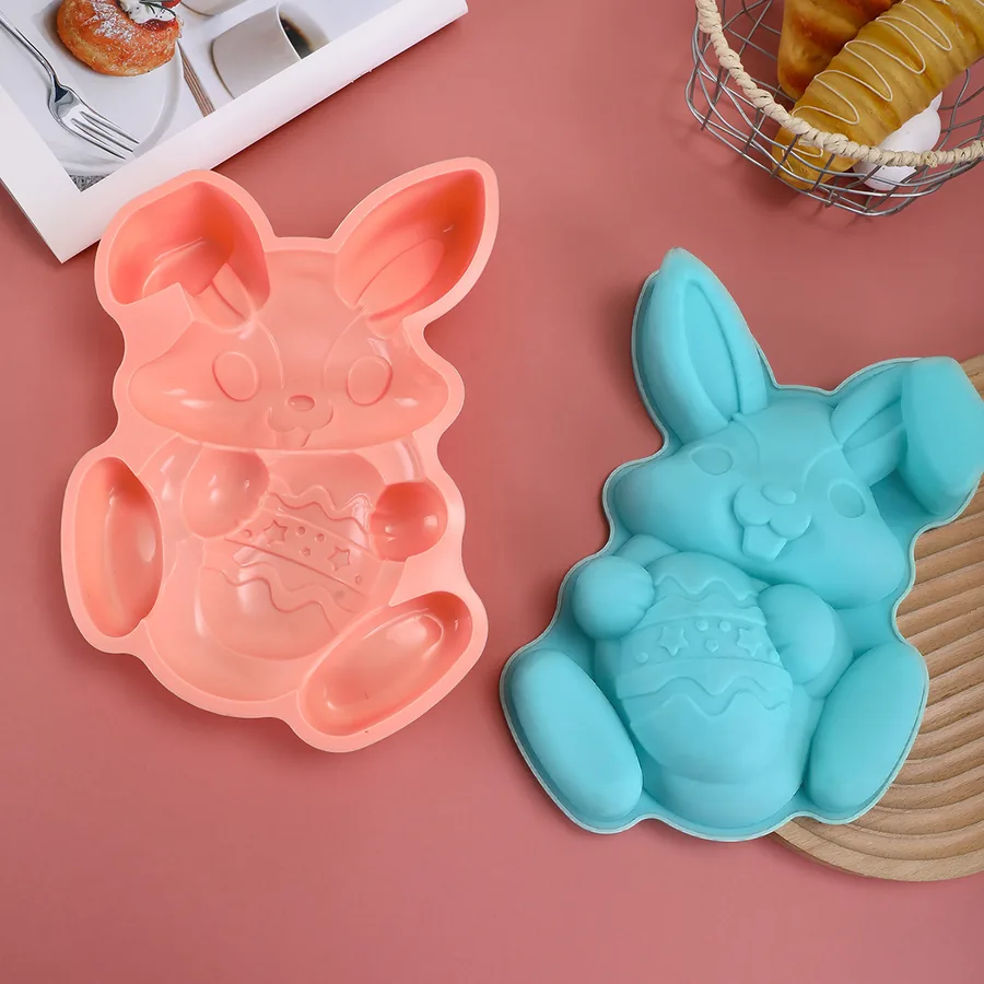 Easter Rabbit & Egg Silicone Mould — factory photo 2