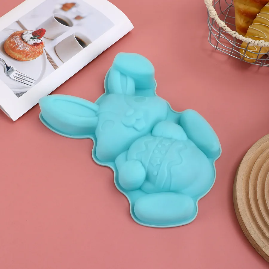 Easter Rabbit & Egg Silicone Mould — factory photo 4