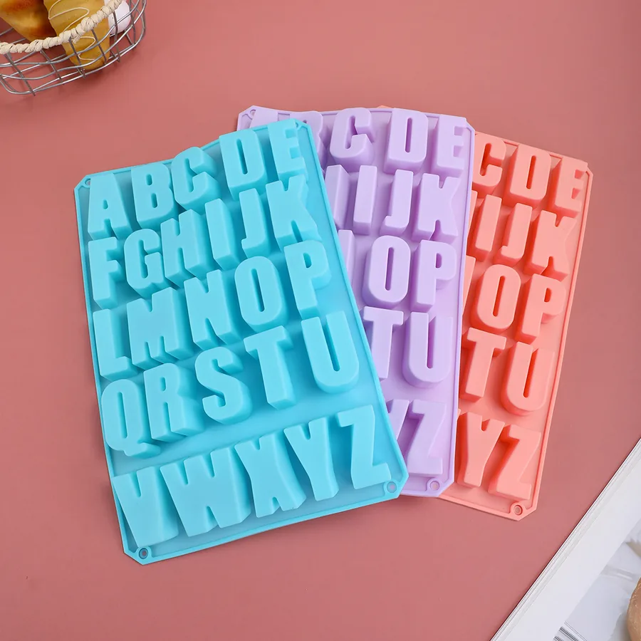 Large Alphabet Silicone Mould — food-grade bakeware, factory wholesale from Shansen Bakeware, Yongkang China