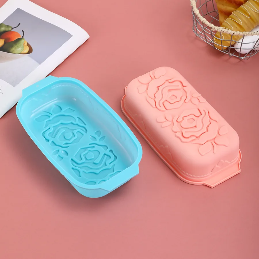 Rose-Pattern Silicone Loaf Pan