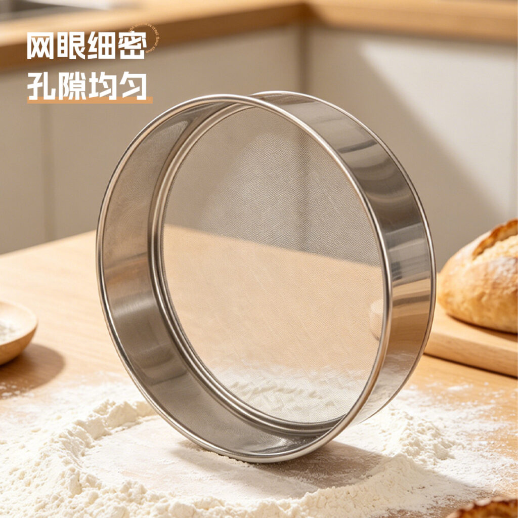 304 Stainless Steel Flour Sifter — 3 Sizes detail 3