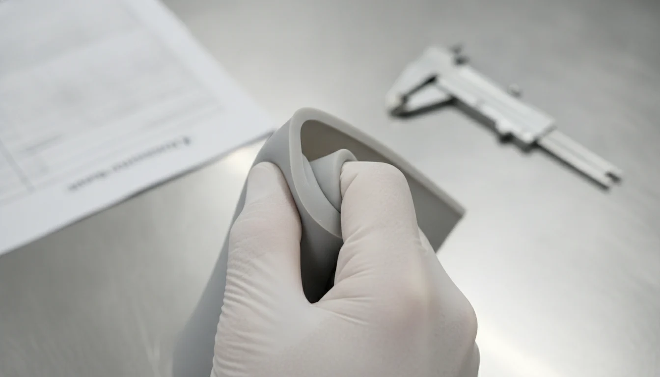 Pinch-and-twist test verifying filler-free food-grade silicone bakeware quality